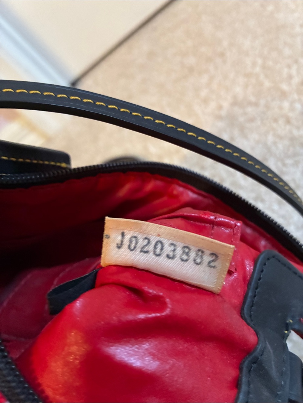 Dooney & Bourke Red Plaid Tartan Crossbody Bag Black Trim brown suede - Picture 10 of 11